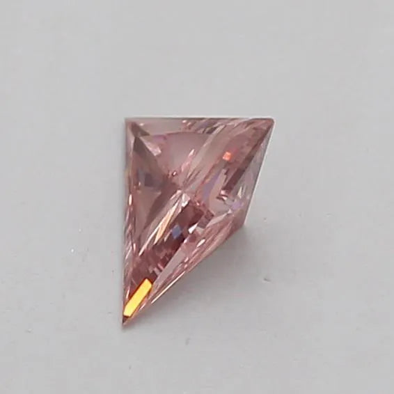 0.15ct Triangular Lab Grown Diamond (Colour Fancy Vivid Brownish Pink, Clarity VS1, IGI Certified)