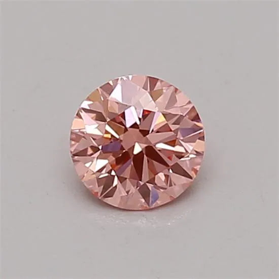 0.31ct Round Lab Grown Diamond (Colour Fancy Vivid Pink, Clarity VVS2, Cut ID, IGI Certified)