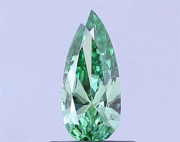 0.52ct Pear Lab Grown Diamond (Colour Fancy Vivid Green, Clarity VS2, IGI Certified)