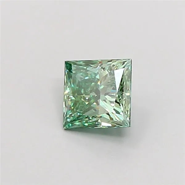 1.02ct Princess Lab Grown Diamond (Colour Fancy Vivid Green, Clarity VS2, IGI Certified)