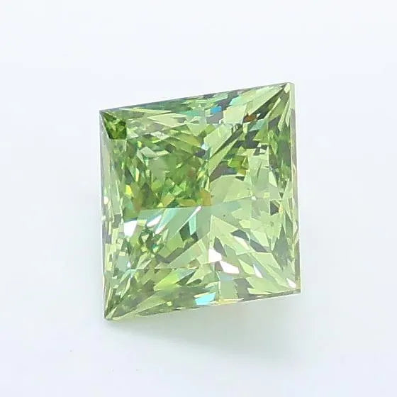 1.02ct Princess Lab Grown Diamond (Colour Fancy Vivid Green, Clarity VS2, IGI Certified)