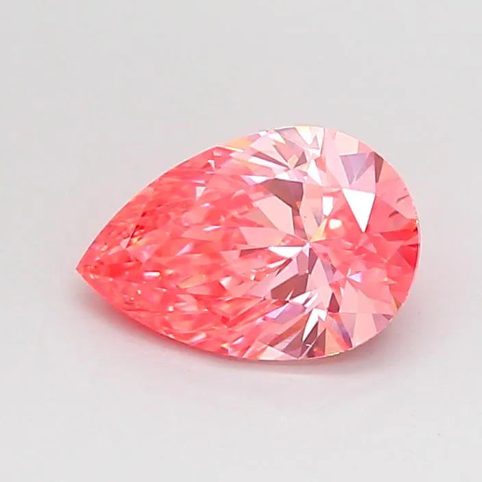 1.03ct Pear Lab Grown Diamond (Colour Fancy Vivid Pink, Clarity VS1, IGI Certified)