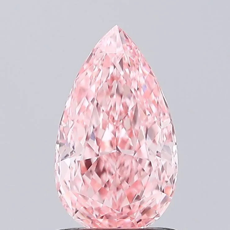 1.04ct Pear Lab Grown Diamond (Colour Fancy Vivid Pink, Clarity VVS2, IGI Certified)
