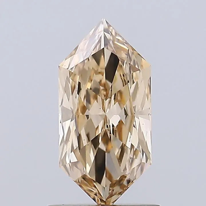 1.05ct Hexagonal Lab Grown Diamond (Colour Fancy Light Brown, Clarity VS1, IGI Certified)
