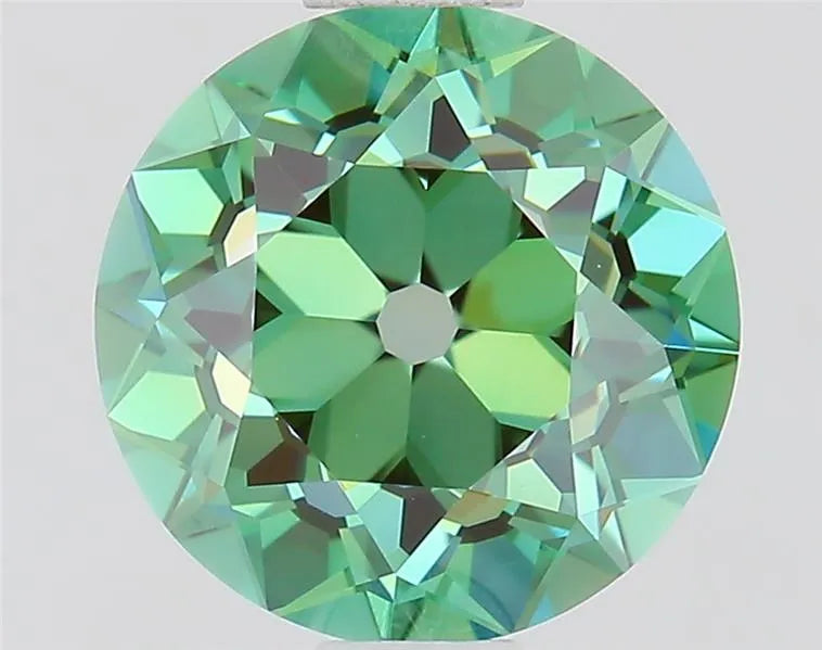 1.07ct European cut Lab Grown Diamond (Colour Fancy Vivid Green, Clarity VVS2, IGI Certified)