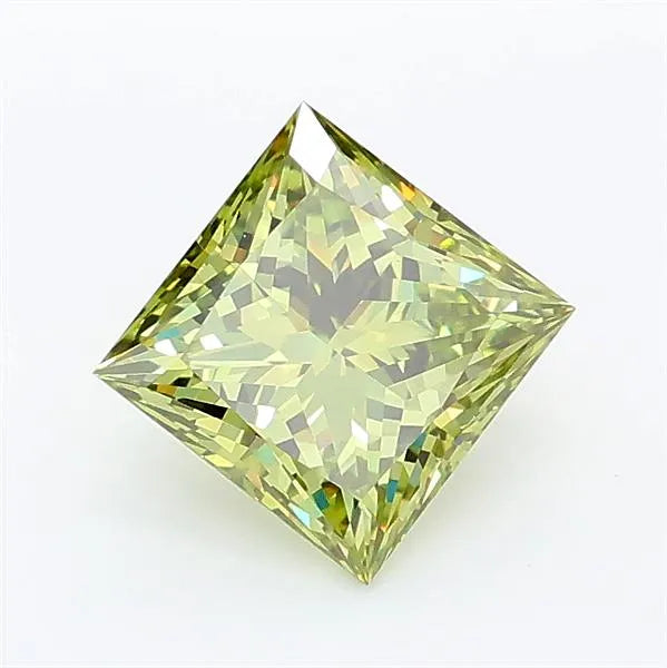 1.10ct Princess Lab Grown Diamond (Colour Fancy Vivid Green, Clarity VVS2, IGI Certified)