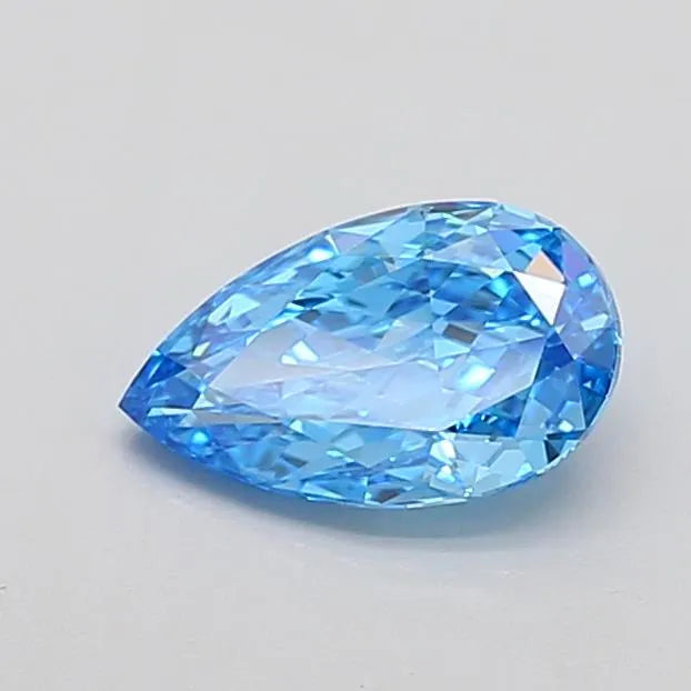 1.13ct Pear Lab Grown Diamond (Colour Fancy Vivid Blue, Clarity VVS2, IGI Certified)