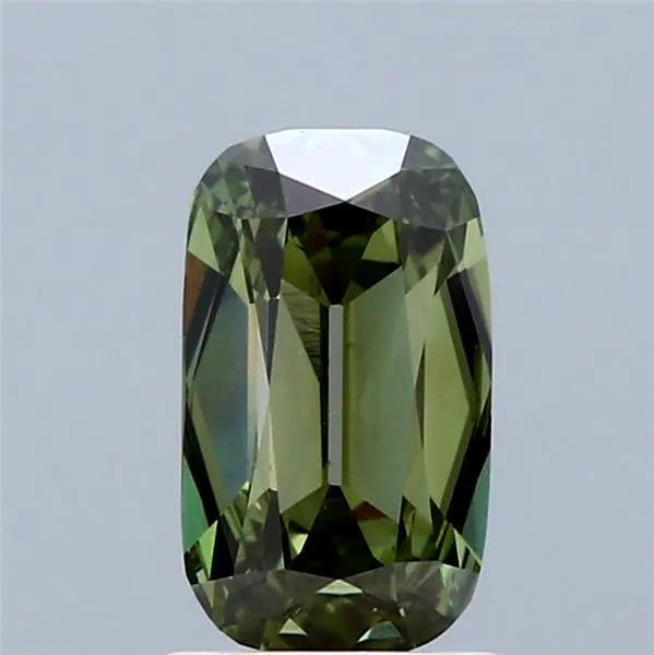 1.18ct Cushion brilliant Lab Grown Diamond (Colour Fancy Vivid Green, Clarity VVS2, IGI Certified)