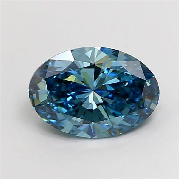 1.50ct Oval Lab Grown Diamond (Colour Fancy Vivid Blue, Clarity VS1, IGI Certified)