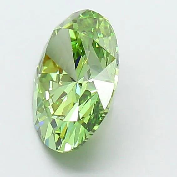 1.52ct Oval Lab Grown Diamond (Colour Fancy Vivid Green, Clarity VS1, IGI Certified)