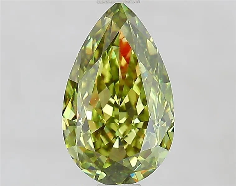 1.52ct Pear Lab Grown Diamond (Colour Fancy Vivid Green, Clarity VVS2, IGI Certified)