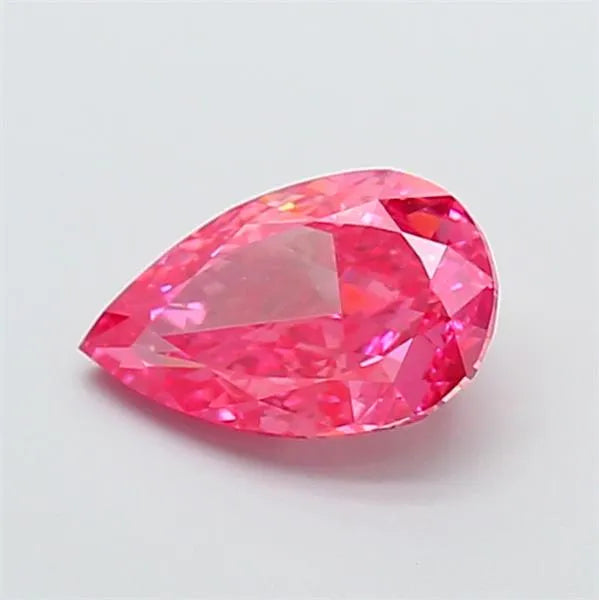1.74ct Pear Lab Grown Diamond (Colour Fancy Vivid Pink, Clarity VVS2, IGI Certified)