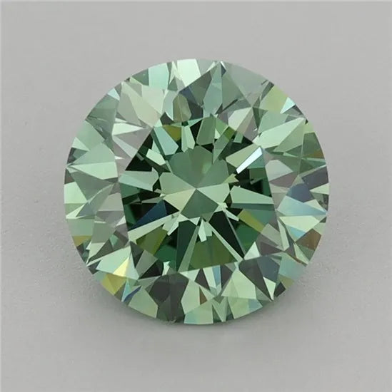 1.94ct Round Lab Grown Diamond (Colour Fancy Vivid Green, Clarity VVS1, Cut ID, IGI Certified)