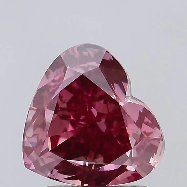 2.00ct Heart Lab Grown Diamond (Colour Fancy Vivid Pink, Clarity VS1, IGI Certified)