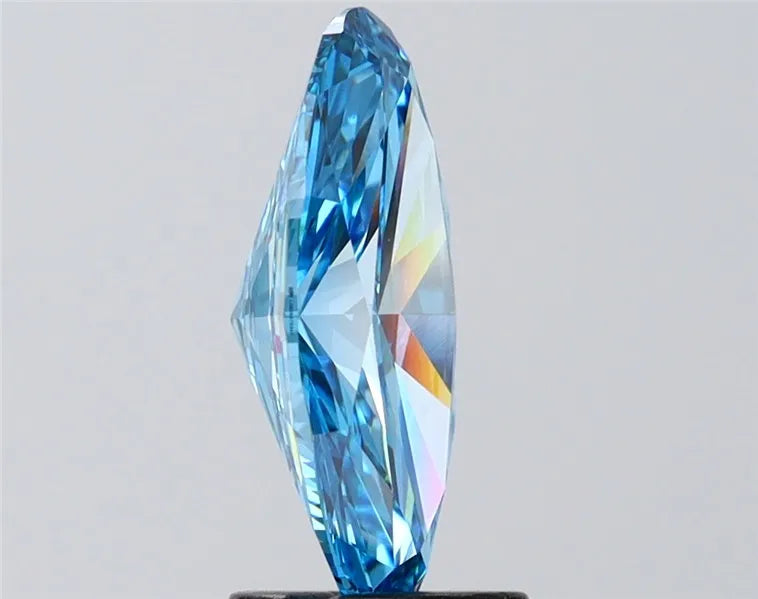 2.00ct Oval Lab Grown Diamond (Colour Fancy Vivid Blue, Clarity VVS2, IGI Certified)