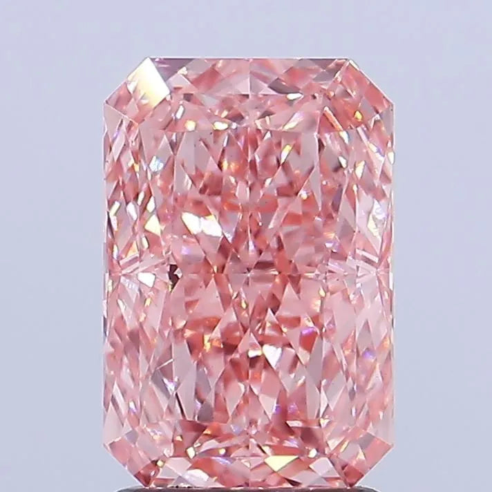 2.21ct Radiant Lab Grown Diamond (Colour Fancy Vivid Pink, Clarity VS2, IGI Certified)