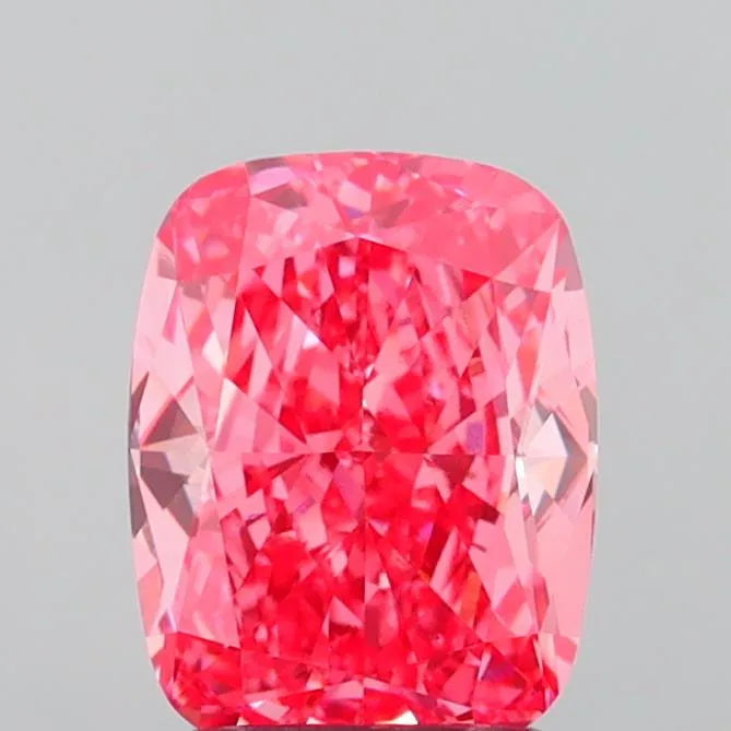 2.29ct Cushion modified Lab Grown Diamond (Colour Fancy Vivid Pink, Clarity VS1, IGI Certified)