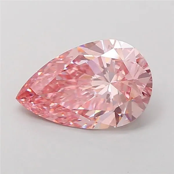 2.58ct Pear Lab Grown Diamond (Colour Fancy Vivid Pink, Clarity VS1, IGI Certified)