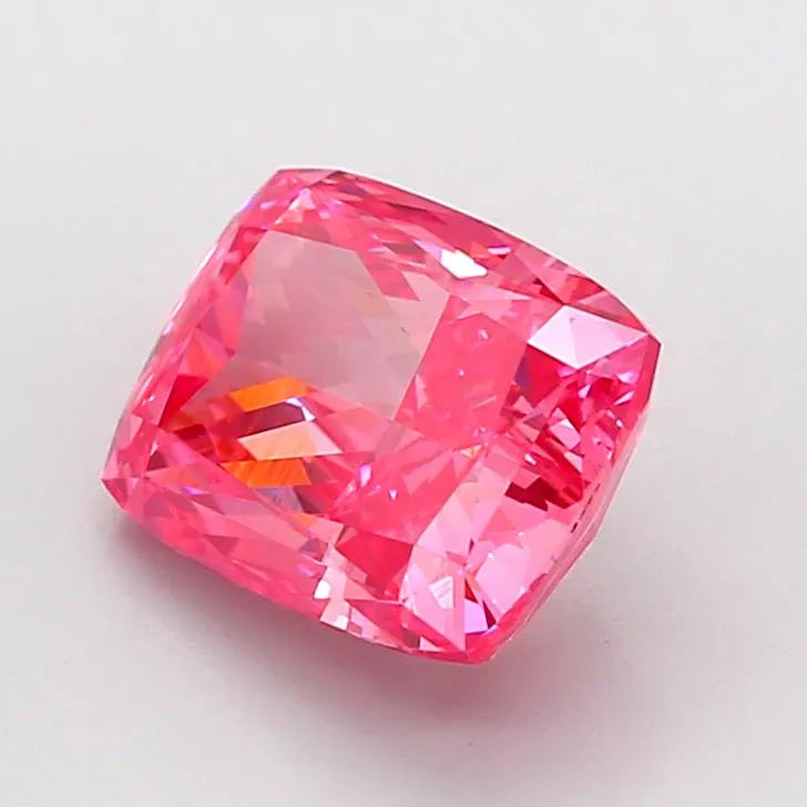 2.65ct Cushion modified Lab Grown Diamond (Colour Fancy Vivid Pink, Clarity VS1, IGI Certified)