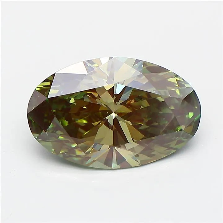 2.74ct Oval Lab Grown Diamond (Colour Fancy Intense Green, Clarity VVS2, IGI Certified)