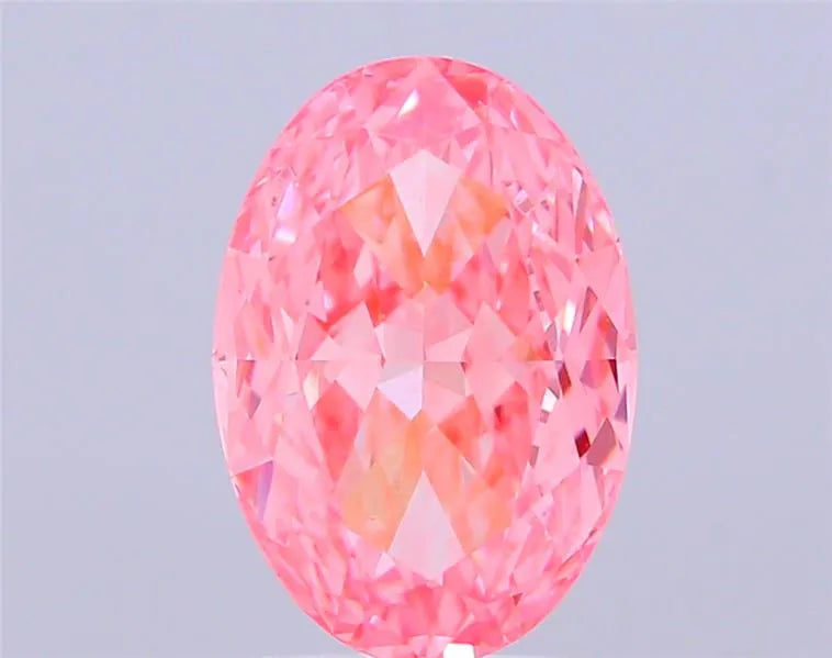 2.80ct Oval Lab Grown Diamond (Colour Fancy Vivid Pink, Clarity VVS2, IGI Certified)