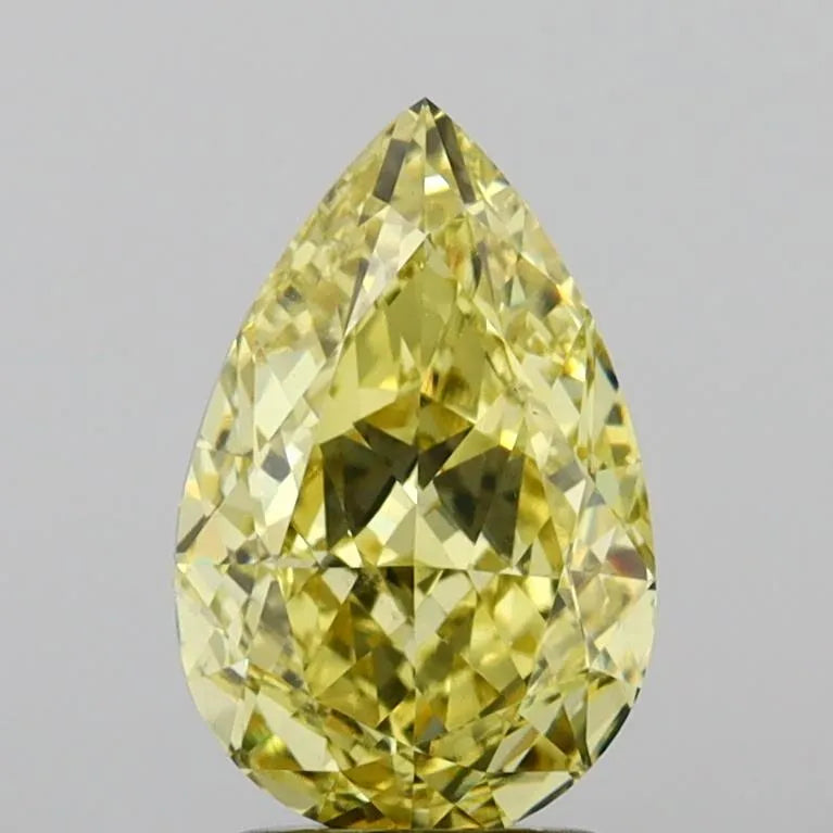 2.94ct Pear Lab Grown Diamond (Colour Fancy Intense Yellow, Clarity VS1, IGI Certified)
