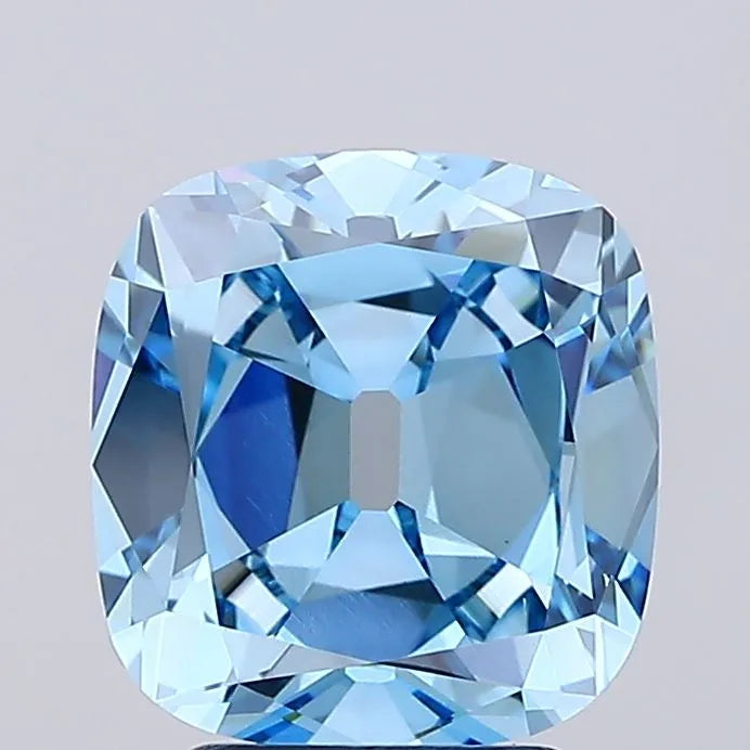 3.00ct Cushion brilliant Lab Grown Diamond (Colour Fancy Vivid Blue, Clarity VS1, IGI Certified)