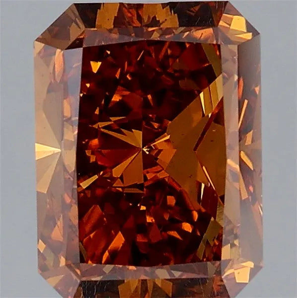3.00ct Radiant Lab Grown Diamond (Colour Fancy Deep Orange, Clarity VS2, IGI Certified)