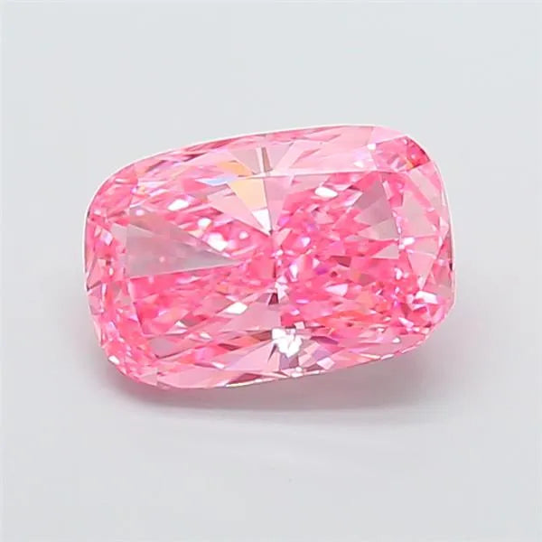3.01ct Cushion modified Lab Grown Diamond (Colour Fancy Vivid Pink, Clarity VS1, IGI Certified)