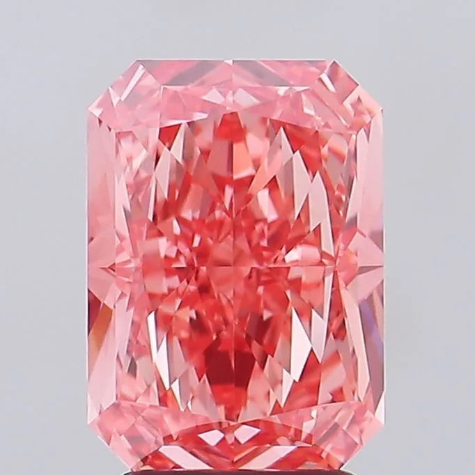 3.03ct Radiant Lab Grown Diamond (Colour Fancy Vivid Pink, Clarity VVS2, IGI Certified)