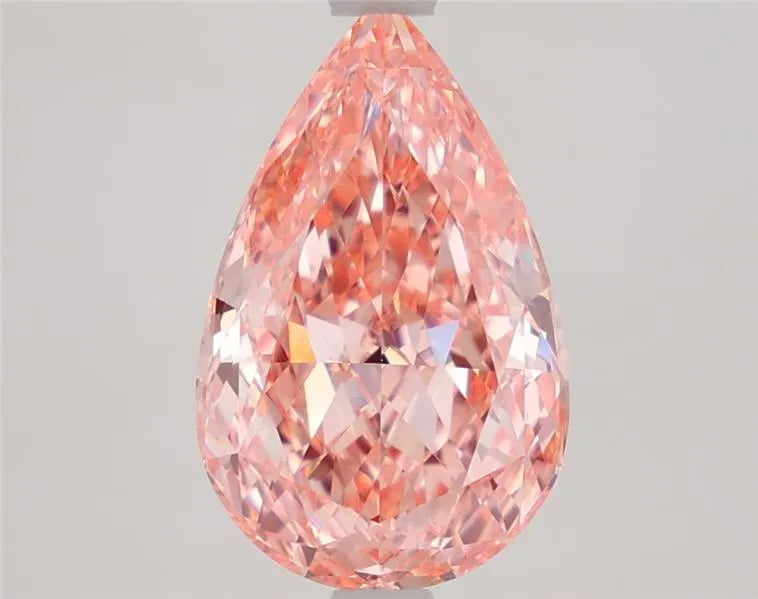 3.08ct Pear Lab Grown Diamond (Colour Fancy Vivid Pink, Clarity VS1, IGI Certified)