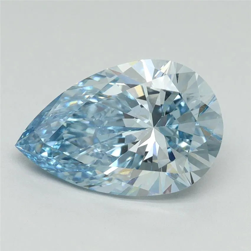 3.11ct Pear Lab Grown Diamond (Colour Fancy Intense Blue, Clarity VVS2, IGI Certified)