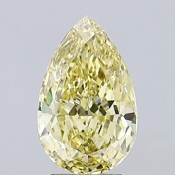 3.19ct Pear Lab Grown Diamond (Colour Fancy Intense Yellow, Clarity VVS2, IGI Certified)