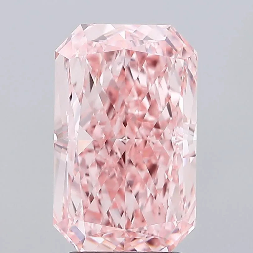 3.26ct Radiant Lab Grown Diamond (Colour Fancy Vivid Pink, Clarity VVS2, IGI Certified)