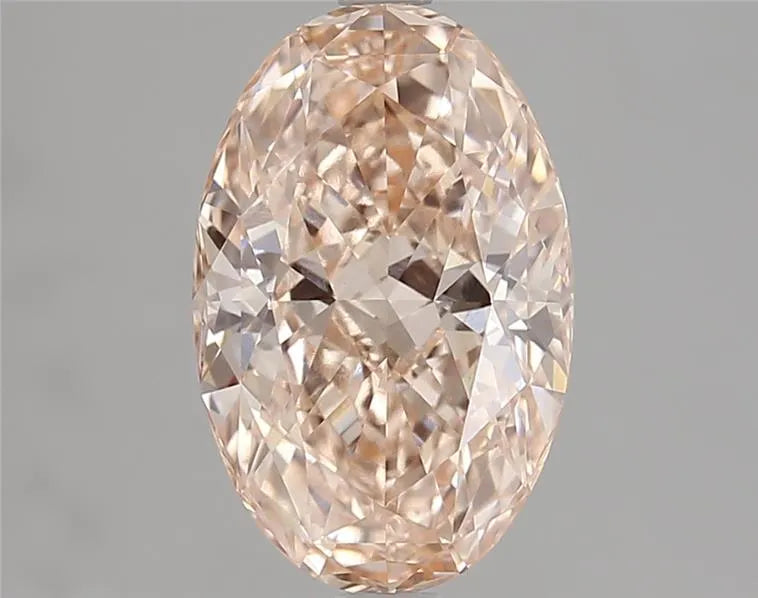 3.29ct Oval Lab Grown Diamond (Colour Fancy Vivid Pink, Clarity VVS2, IGI Certified)