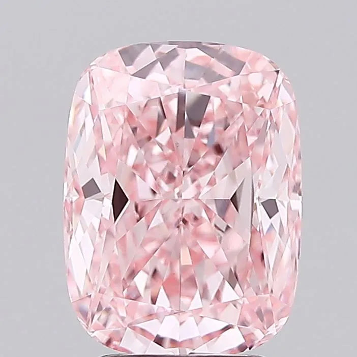 3.50ct Cushion modified Lab Grown Diamond (Colour Fancy Vivid Pink, Clarity VS1, IGI Certified)