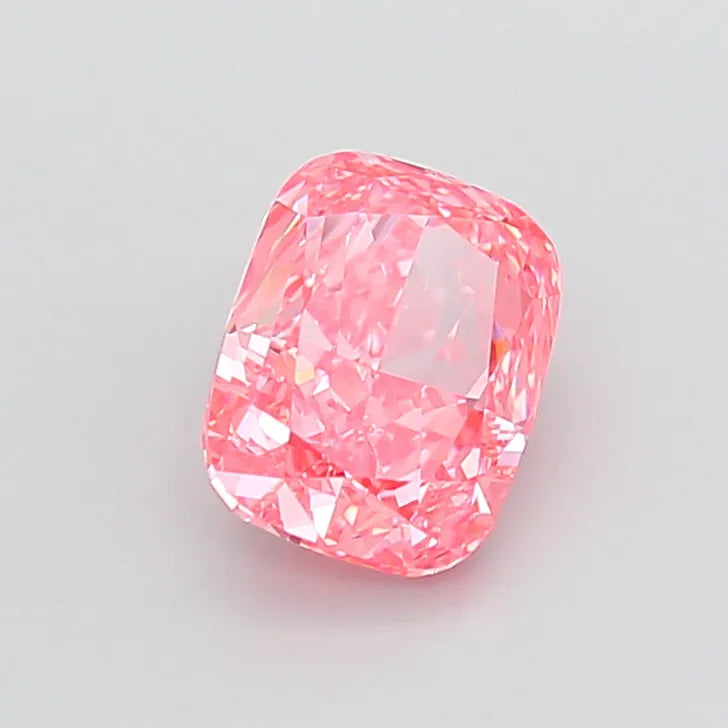 3.54ct Cushion modified Lab Grown Diamond (Colour Fancy Vivid Pink, Clarity VVS2, IGI Certified)