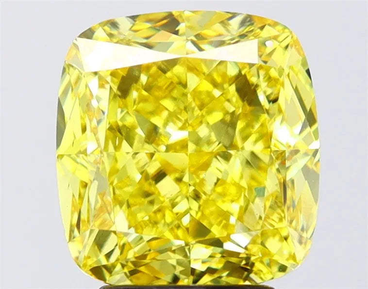 4.03ct Cushion modified Lab Grown Diamond (Colour Fancy Vivid Yellow, Clarity VS1, IGI Certified)