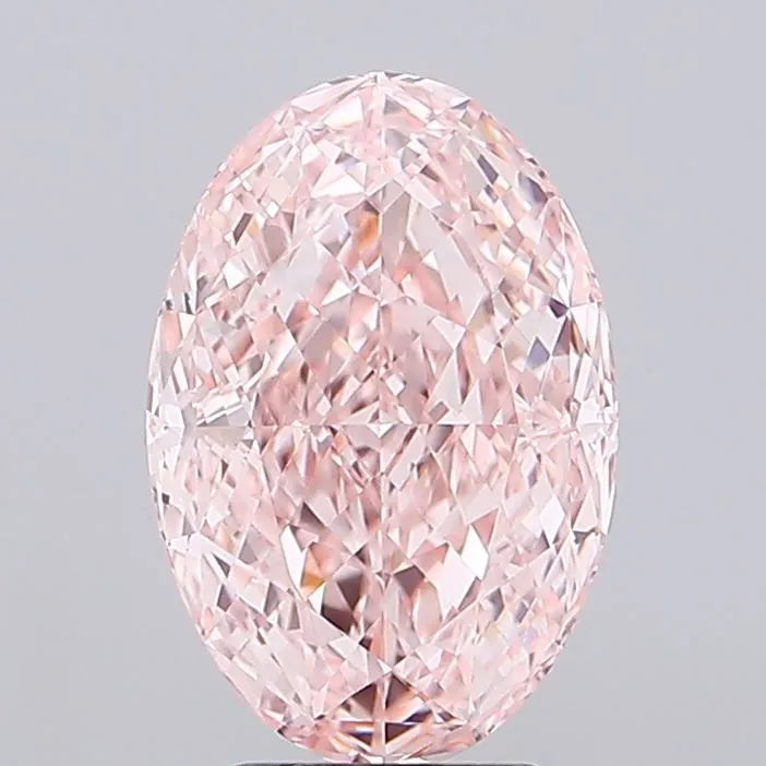 4.03ct Oval Lab Grown Diamond (Colour Fancy Vivid Pink, Clarity VVS2, IGI Certified)