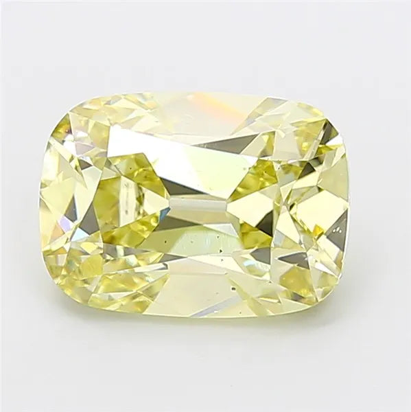 4.51ct Cushion brilliant Lab Grown Diamond (Colour Fancy Light Yellow, Clarity VS2, IGI Certified)