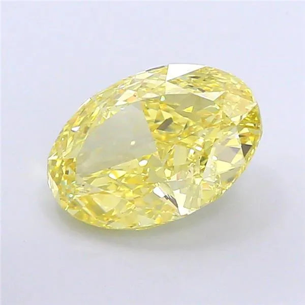 4.64ct Oval Lab Grown Diamond (Colour Fancy Intense Yellow, Clarity VVS2, IGI Certified)