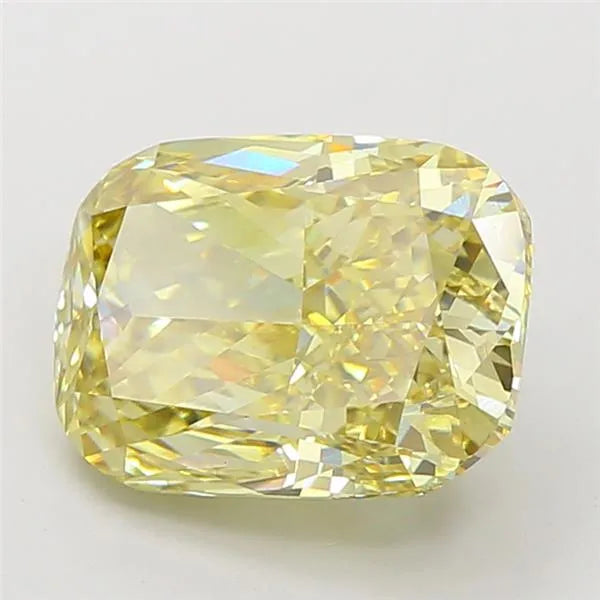5.07ct Cushion modified Lab Grown Diamond (Colour Fancy Intense Yellow, Clarity VS2, IGI Certified)