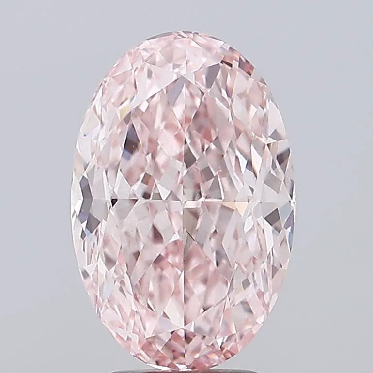 5.16ct Oval Lab Grown Diamond (Colour Fancy Vivid Pink, Clarity VS2, IGI Certified)