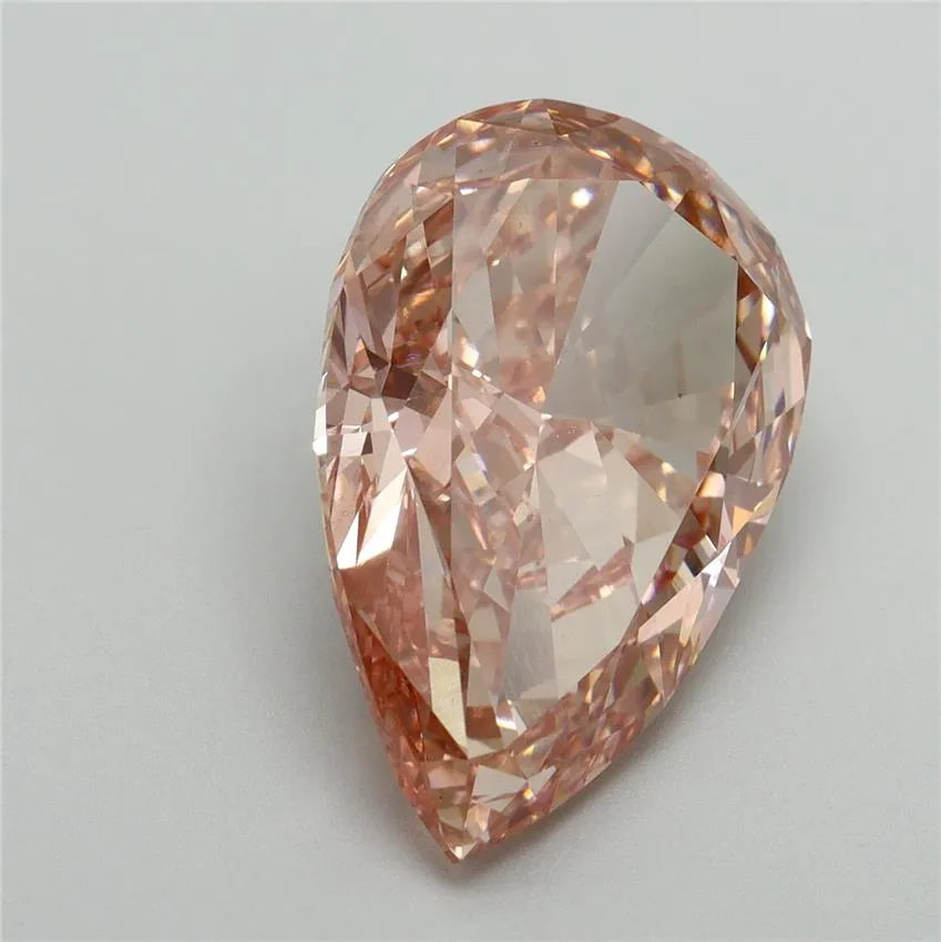 8.88ct Pear Lab Grown Diamond (Colour Fancy Vivid Pink, Clarity VS2, IGI Certified)