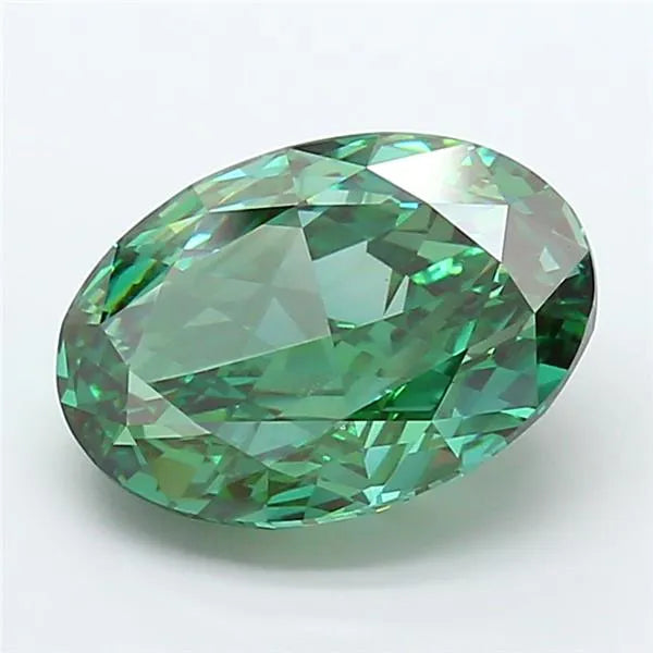 9.91ct Oval Lab Grown Diamond (Colour Fancy Vivid Green, Clarity VS1, IGI Certified)