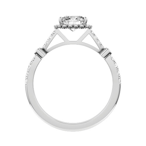 Cushion Lab-grown Diamond Bridal Ring — front