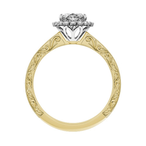 Oval Lab-grown Diamond Bridal Ring — front