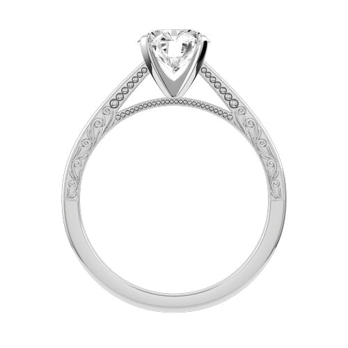 Round Lab-grown Diamond Bridal Ring — front