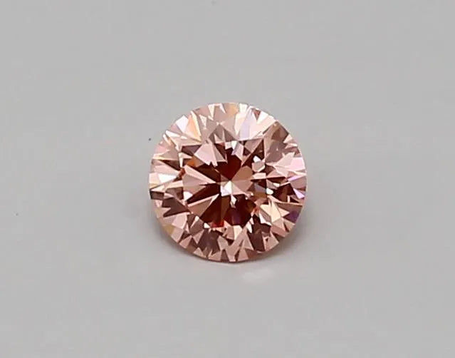 0.35ct Round Lab Grown Diamond (Colour Fancy Vivid Pink, Clarity VVS2, Cut ID, IGI Certified)
