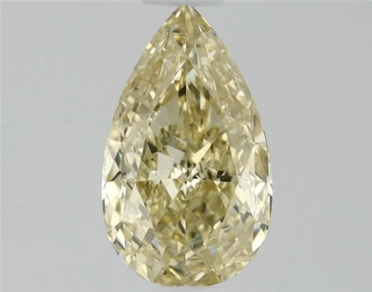 0.50ct Pear Natural Diamond (Colour Fancy Light Yellow, Clarity VS2, Cut EX, GIA Certified)